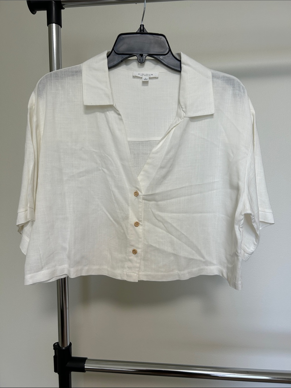 Cropped Button-Down Shirt